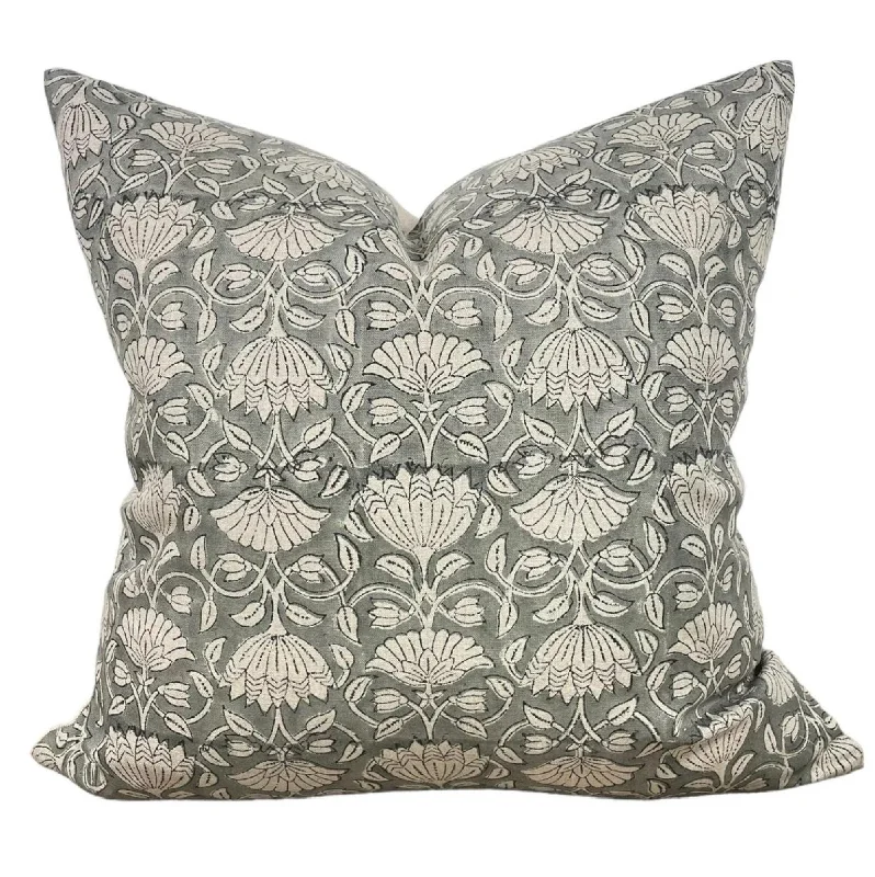 Down Alternative Pillows for Ethical ChoicesAdjustable Pillows for Customized ComfortDesigner "Laguna" Block Print Pillow Cover // Gray and Cream Pillow Cover Down Alternative Pillows for Ethical ChoicesAdjustable Pillows for Customized ComfortDesigner "Laguna" Block Print Pillow Cover // Gray and Cream Pillow Cover