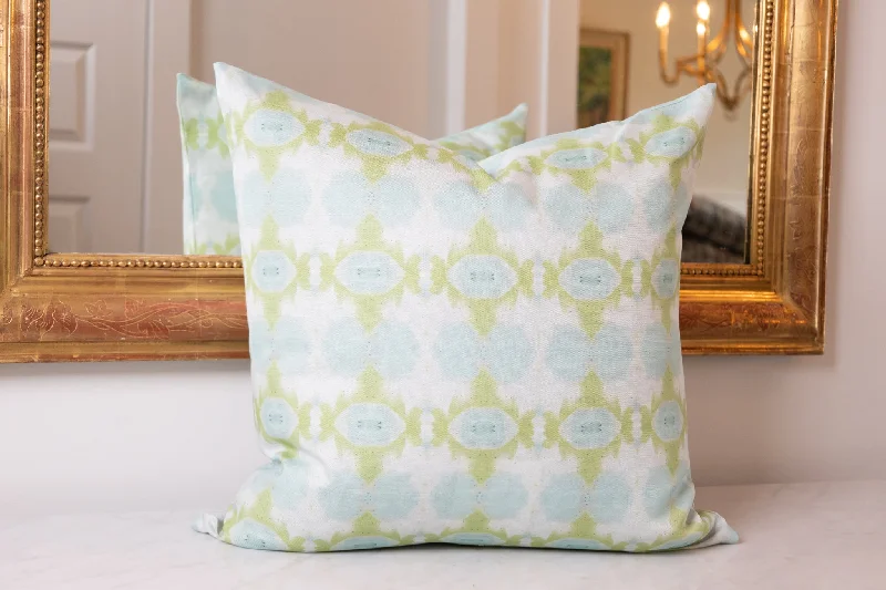 Travel Pillows for Long JourneysRound Pillows for Boho-Style InteriorsSweet Gum Chartreuse Green & Blue Luxury Pillow Small Repeat Travel Pillows for Long JourneysRound Pillows for Boho-Style InteriorsSweet Gum Chartreuse Green & Blue Luxury Pillow Small Repeat
