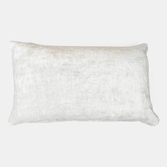 Bolster Pillows for Sofa DecorationHypoallergenic Pillows for Allergy SufferersUmbria Ivory Velvet Lumbar Pillow Bolster Pillows for Sofa DecorationHypoallergenic Pillows for Allergy SufferersUmbria Ivory Velvet Lumbar Pillow