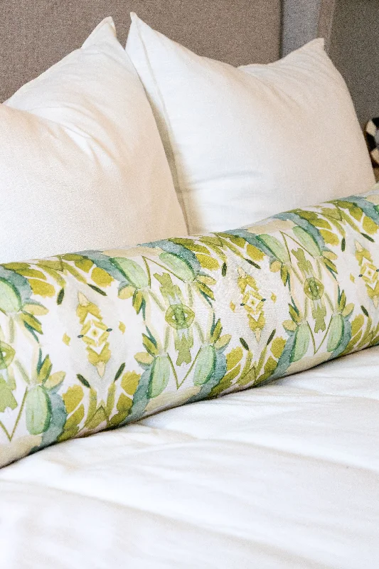 Cotton Pillows for Natural ComfortDown Alternative Pillows for Ethical ChoicesWildflowers II Green Luxury Bolster Pillow Cotton Pillows for Natural ComfortDown Alternative Pillows for Ethical ChoicesWildflowers II Green Luxury Bolster Pillow
