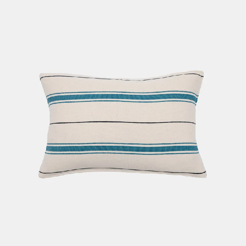 Kids Pillows with Fun DesignsCooling Pillows for Hot SleepersSmall Lumbar Pillow in Deep Teal and Black Stripe Kids Pillows with Fun DesignsCooling Pillows for Hot SleepersSmall Lumbar Pillow in Deep Teal and Black Stripe