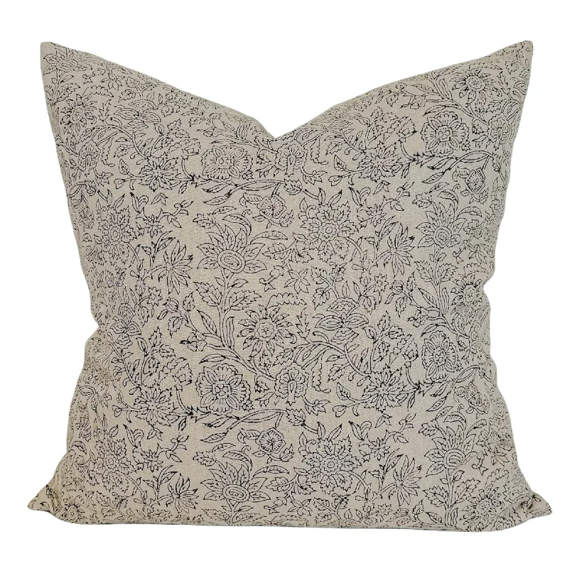 Back Support Pillows for Office ChairsDecorative Pillows for Living Room MakeoverDesigner "Cheney" Block Print Floral Pillow Cover Back Support Pillows for Office ChairsDecorative Pillows for Living Room MakeoverDesigner "Cheney" Block Print Floral Pillow Cover