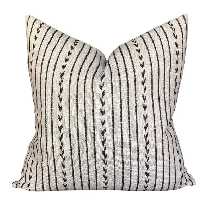 Hypoallergenic Pillows for Allergy SufferersFeather Pillows for a Luxurious SleepREADY TO SHIP Designer Clay McLaurin Yucatan Stripe Pillow Cover in Jet Hypoallergenic Pillows for Allergy SufferersFeather Pillows for a Luxurious SleepREADY TO SHIP Designer Clay McLaurin Yucatan Stripe Pillow Cover in Jet