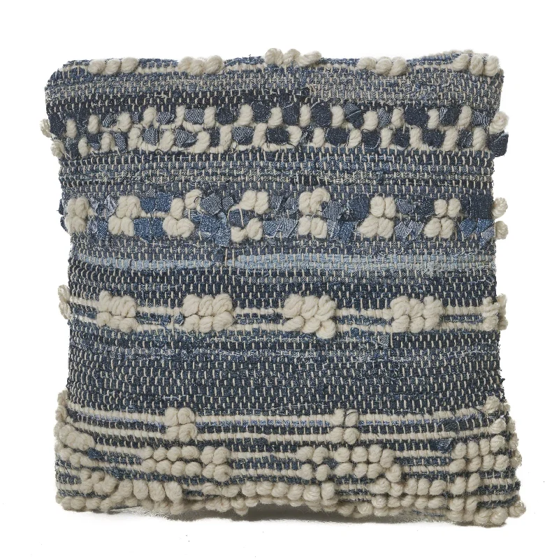 Adjustable Pillows for Customized ComfortKids Pillows with Fun DesignsClara Blue White Wool and Denim Pillow Adjustable Pillows for Customized ComfortKids Pillows with Fun DesignsClara Blue White Wool and Denim Pillow