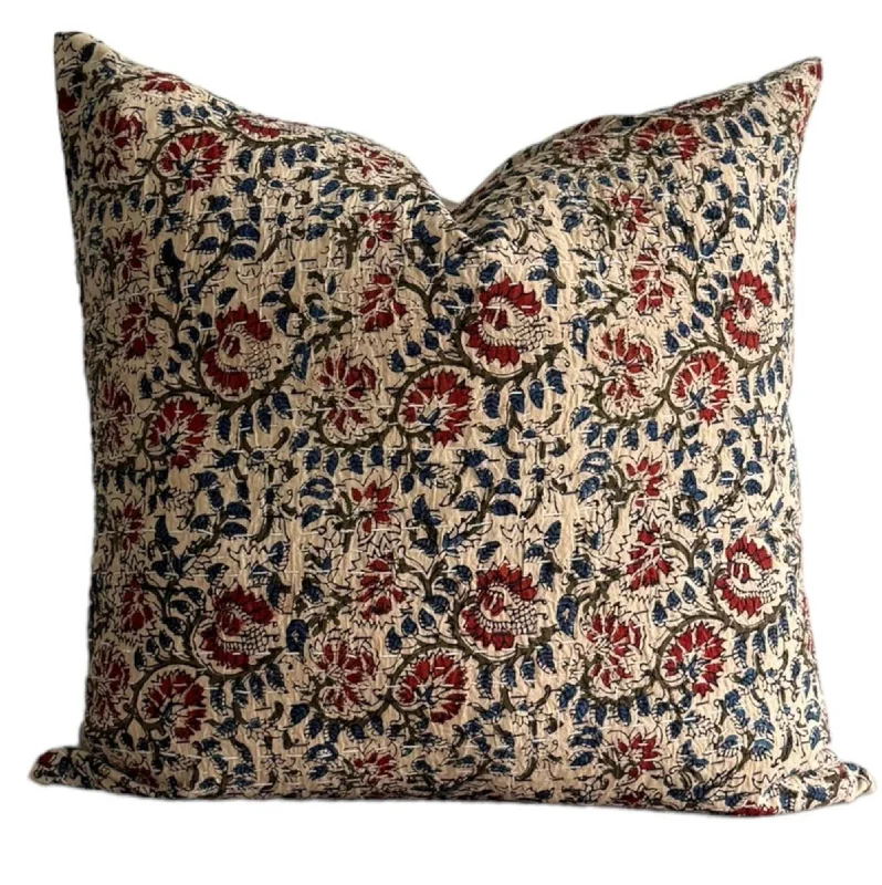 Cotton Pillows for Natural ComfortSquare Pillows for Modern Home DecorDesigner Indie Pillow Cover in Kantha Cotton Pillows for Natural ComfortSquare Pillows for Modern Home DecorDesigner Indie Pillow Cover in Kantha