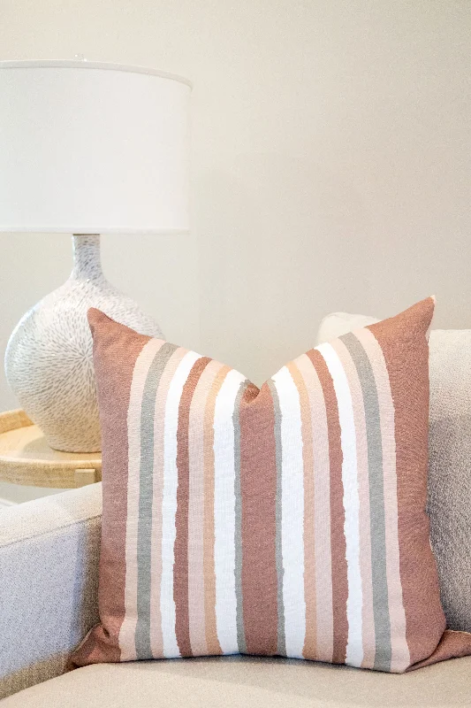 Bolster Pillows for Sofa DecorationAdjustable Pillows for Customized ComfortBrother Stripe Cinnamon Luxury Pillow
