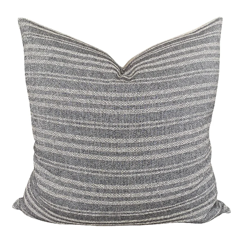 Round Pillows for Boho-Style InteriorsRound Pillows for Boho-Style InteriorsREADY TO SHIP Chiangmai Native Cotton Gray and White Woven Stripe Pillow Cover Round Pillows for Boho-Style InteriorsRound Pillows for Boho-Style InteriorsREADY TO SHIP Chiangmai Native Cotton Gray and White Woven Stripe Pillow Cover