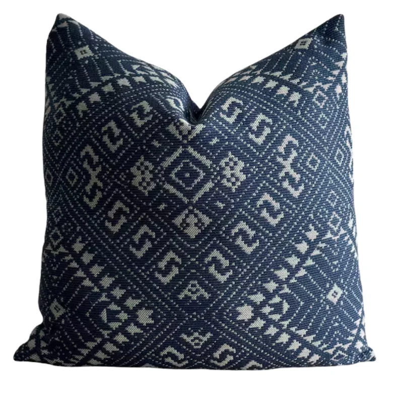 Memory Foam Pillows for Neck SupportLumbar Support Pillows for Car SeatsWoven Ikat OUTDOOR Pillow Cover in Indigo Memory Foam Pillows for Neck SupportLumbar Support Pillows for Car SeatsWoven Ikat OUTDOOR Pillow Cover in Indigo