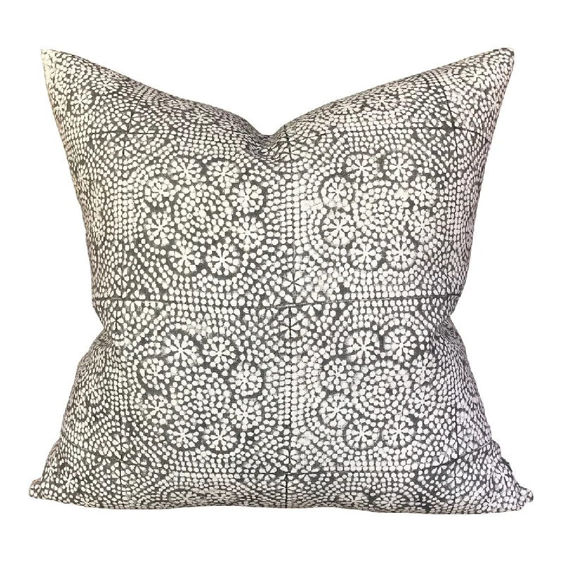 Lumbar Support Pillows for Car SeatsRound Pillows for Boho-Style InteriorsDesigner Wisteria in Noir Linen Pillow Cover Lumbar Support Pillows for Car SeatsRound Pillows for Boho-Style InteriorsDesigner Wisteria in Noir Linen Pillow Cover