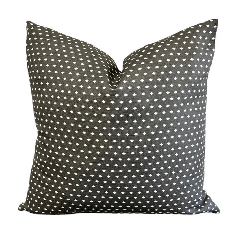 Decorative Pillows for Living Room MakeoverCotton Pillows for Natural ComfortREADY TO SHIP Designer Pillows Maresca Calico Dot in Charcoal Decorative Pillows for Living Room MakeoverCotton Pillows for Natural ComfortREADY TO SHIP Designer Pillows Maresca Calico Dot in Charcoal