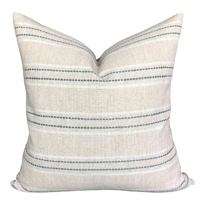 Bolster Pillows for Sofa DecorationKids Pillows with Fun DesignsREADY TO SHIP Designer Fowler in Moonstone Stripe Linen Pillow Cover Bolster Pillows for Sofa DecorationKids Pillows with Fun DesignsREADY TO SHIP Designer Fowler in Moonstone Stripe Linen Pillow Cover