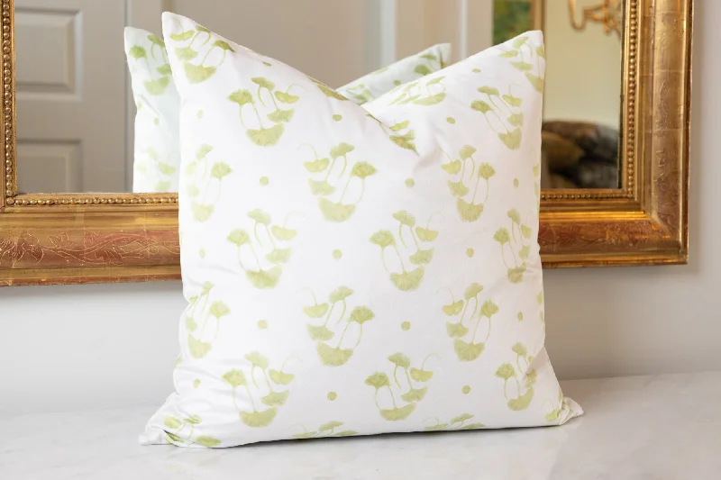 Cotton Pillows for Natural ComfortSquare Pillows for Modern Home DecorGinkgo Chartreuse Green Luxury Pillow Cotton Pillows for Natural ComfortSquare Pillows for Modern Home DecorGinkgo Chartreuse Green Luxury Pillow