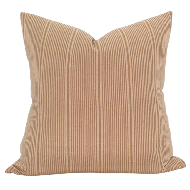 Cooling Pillows for Hot SleepersHypoallergenic Pillows for Allergy SufferersDesigner "Tustin" Spice Stripe Pillow Cover