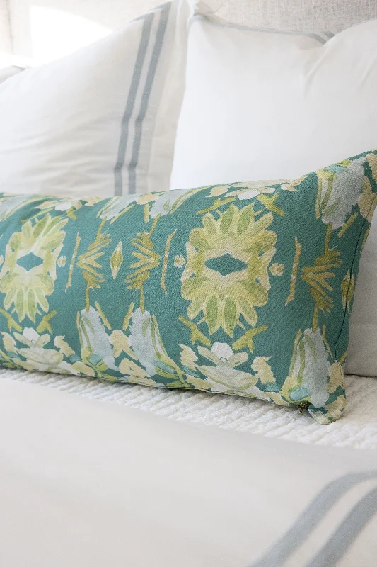 Cotton Pillows for Natural ComfortPlush Pillows for a Cozy BedWildflowers I Dark Green Luxury Bolster Pillow Large Repeat Cotton Pillows for Natural ComfortPlush Pillows for a Cozy BedWildflowers I Dark Green Luxury Bolster Pillow Large Repeat