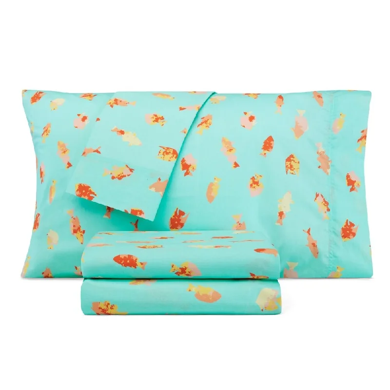 Flat Sheets with a High - Quality Finish for a Luxurious LookNautica Kids Tropical Fish Cotton-Rich Sheet Set Flat Sheets with a High - Quality Finish for a Luxurious LookNautica Kids Tropical Fish Cotton-Rich Sheet Set