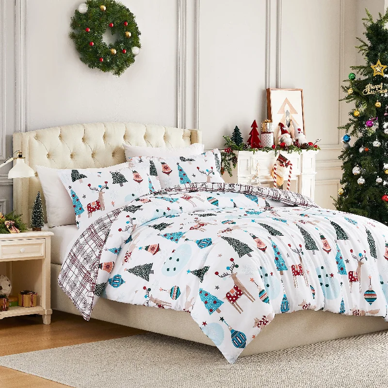 Wool - filled comforters with natural moisture - wicking and temperature - regulating featuresWinter Wonderland Reversible Comforter Set Wool - filled comforters with natural moisture - wicking and temperature - regulating featuresWinter Wonderland Reversible Comforter Set