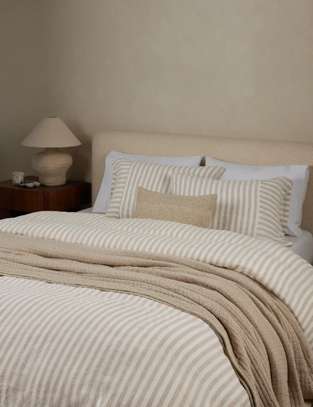 California king - size duvet covers for the extra - long and wide California king bedsThayer Striped European Flax Linen® Duvet Cover California king - size duvet covers for the extra - long and wide California king bedsThayer Striped European Flax Linen® Duvet Cover