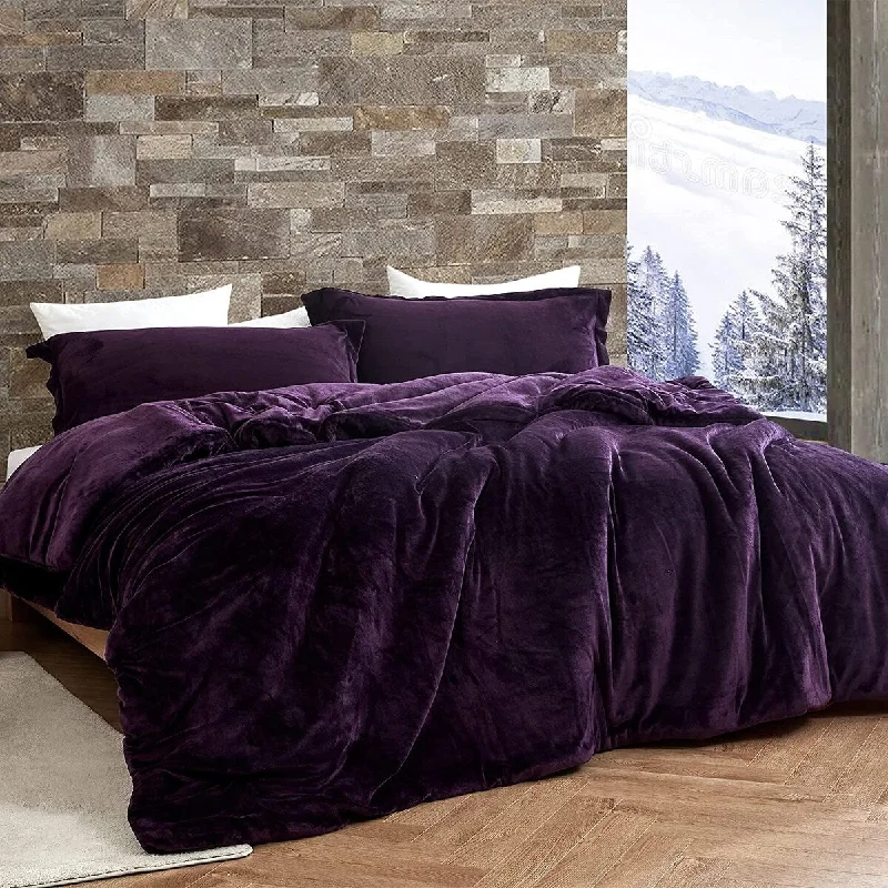 Synthetic - filled comforters like polyester for affordability and hypoallergenic propertiesThe Original Plush - Coma Inducer® Oversized Comforter Set - Midnight Purple