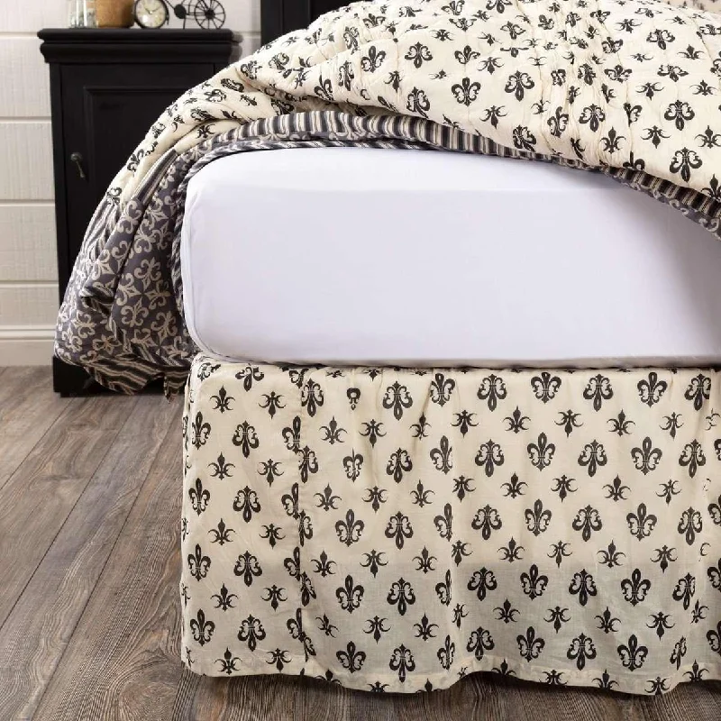 Bed skirts with a Christmas - themed patternElysee Twin Bed Skirt 39x76x16 Creme, Raven VHC Brands Bed skirts with a Christmas - themed patternElysee Twin Bed Skirt 39x76x16 Creme, Raven VHC Brands