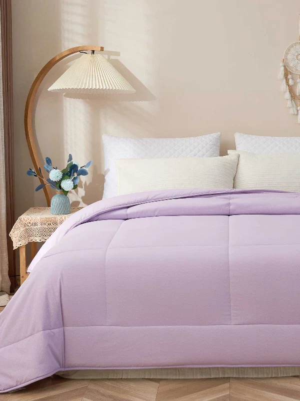 Synthetic - filled comforters like polyester for affordability and hypoallergenic propertiesTheta Lilac Purple Pattern Cotton All Season Comforter Synthetic - filled comforters like polyester for affordability and hypoallergenic propertiesTheta Lilac Purple Pattern Cotton All Season Comforter