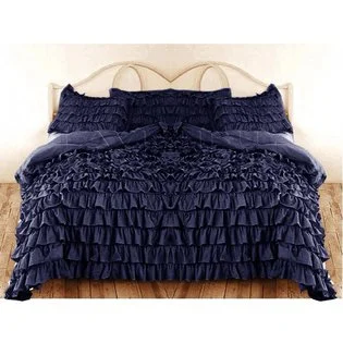 Organic cotton duvet covers for a chemical - free and eco - friendly optionQueen Navy Blue Ruffle Duvet Cover Set Egyptian Cotton 1000TC Organic cotton duvet covers for a chemical - free and eco - friendly optionQueen Navy Blue Ruffle Duvet Cover Set Egyptian Cotton 1000TC