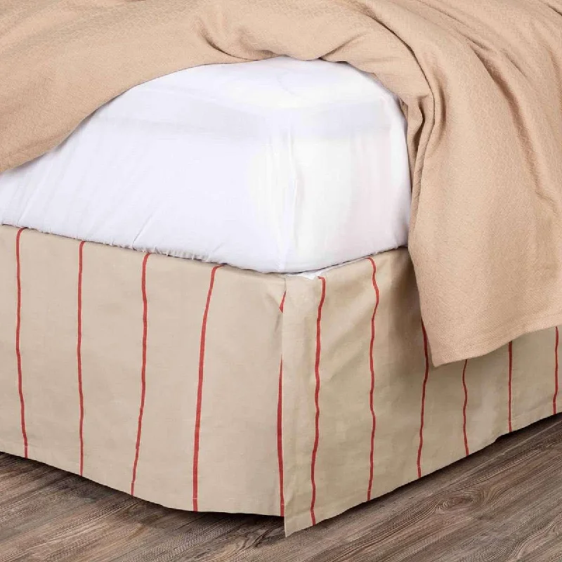 Linen bed skirts for a natural and rustic feelCharlotte Rouge Bed Skirts VHC Brands
