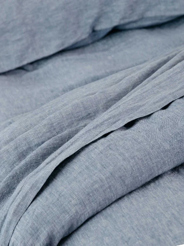Wrinkle - Free Polyester Sheets for a Low - Maintenance Bed100% Linen Flat Sheet in Ocean Wrinkle - Free Polyester Sheets for a Low - Maintenance Bed100% Linen Flat Sheet in Ocean