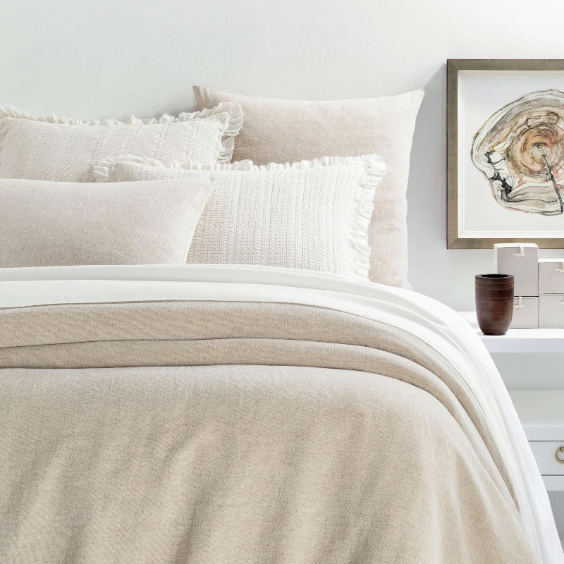 Duvet covers to pair with down comforters for maximum warmthPine Cone Hill Linen Chenille Natural Duvet Cover