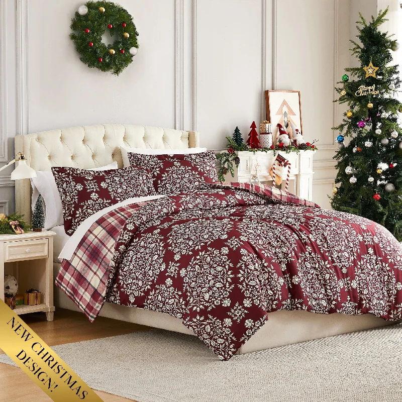 Goose down comforters known for their superior quality and insulationChristmas Carol Reversible Duvet Cover Set Goose down comforters known for their superior quality and insulationChristmas Carol Reversible Duvet Cover Set