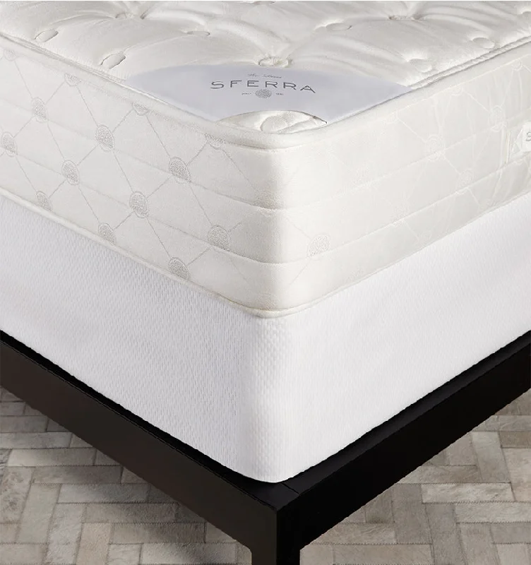 Bed skirts with a tie - back design for adjustabilityPerrio Box Spring Cover