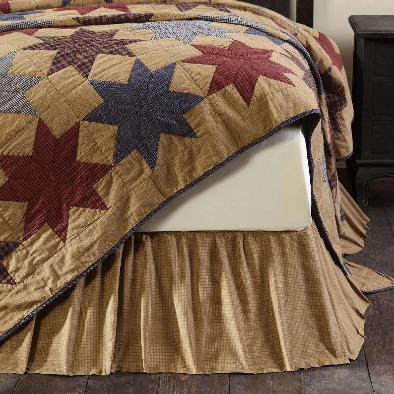 Twin - size bed skirts for a single bedKindred Star King Bed Skirt VHC Brands