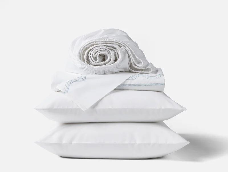 Polyester - Cotton Blend Sheets for Durability and ComfortVista Embroidered Organic Percale Sheet Set Polyester - Cotton Blend Sheets for Durability and ComfortVista Embroidered Organic Percale Sheet Set
