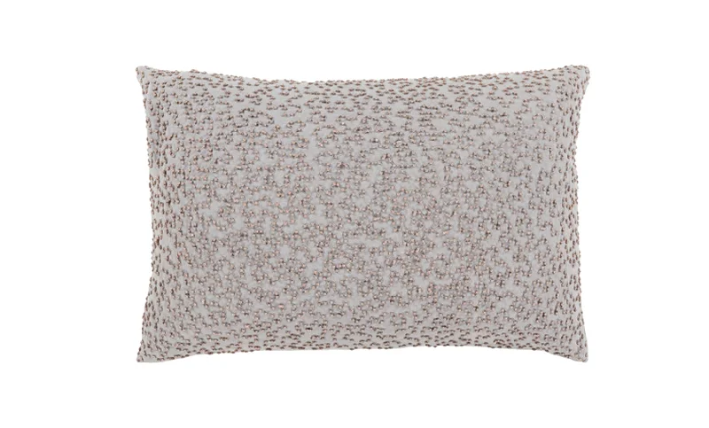 Cooling Pillows for Hot SleepersEliza Gray Beaded Pillow