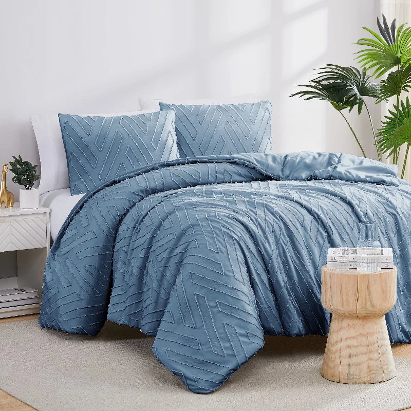 Bamboo - fiber - filled comforters with antibacterial and breathable qualitiesChevron Clipped Jacquard Comforter Set Bamboo - fiber - filled comforters with antibacterial and breathable qualitiesChevron Clipped Jacquard Comforter Set