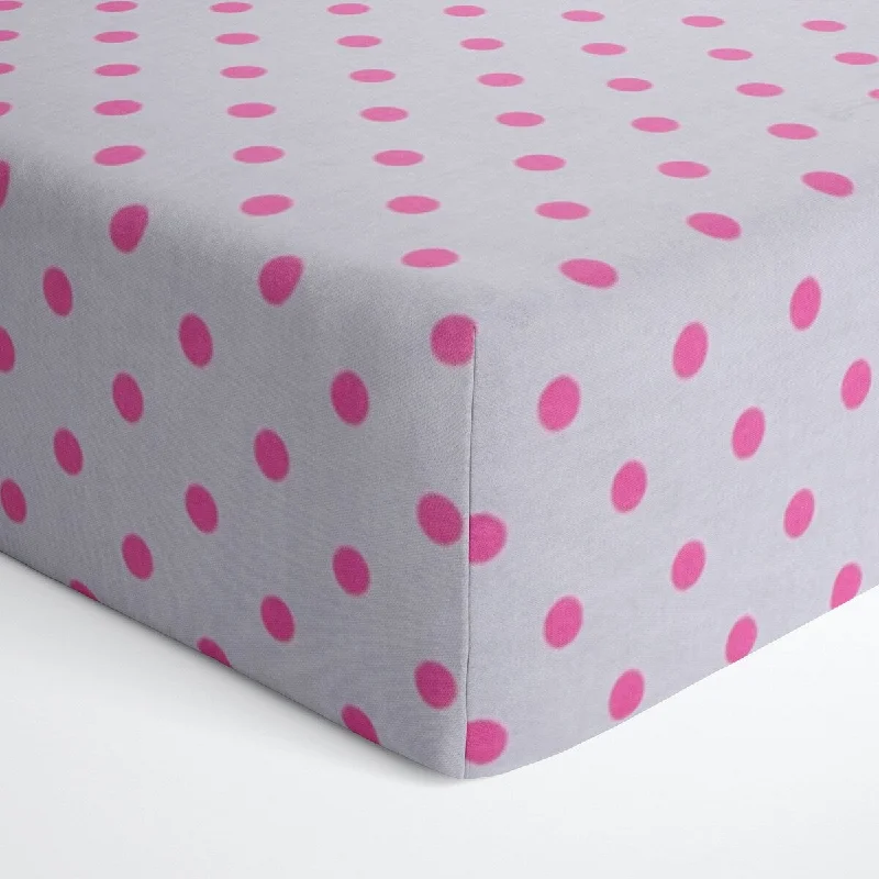 Flat Sheets with a High - Quality Finish for a Luxurious LookGlenna Jean Pink Dot Fitted Crib Sheet Flat Sheets with a High - Quality Finish for a Luxurious LookGlenna Jean Pink Dot Fitted Crib Sheet
