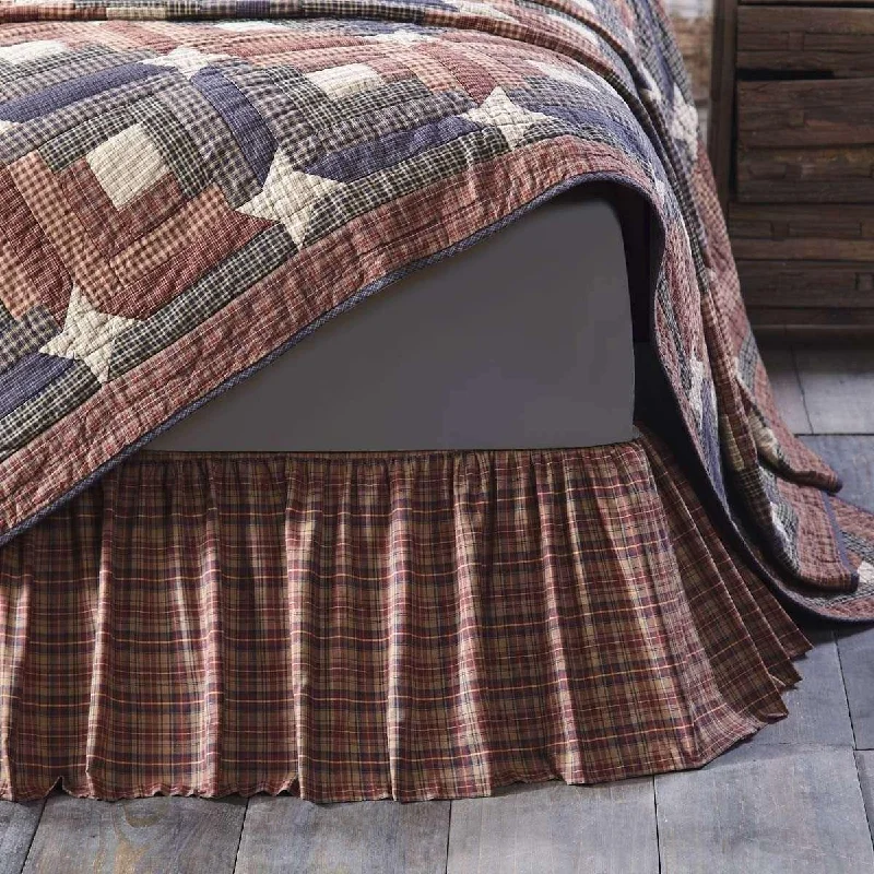 Bed skirts with a unicorn - themed print for kids' bedsParker Bed Skirts Burgundy, Natural, Navy VHC Brands Bed skirts with a unicorn - themed print for kids' bedsParker Bed Skirts Burgundy, Natural, Navy VHC Brands