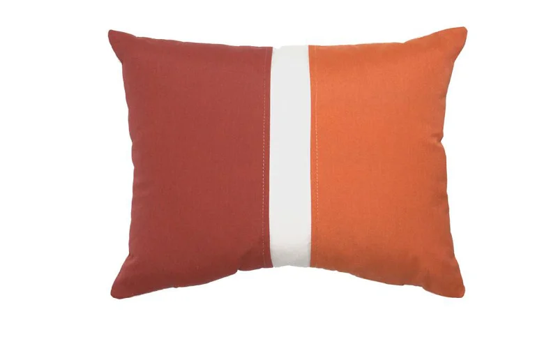 Feather Pillows for a Luxurious SleepColorblock Henna and Rust Pillow