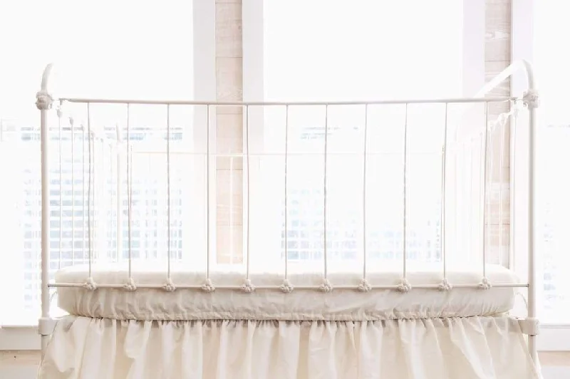 Wrinkle - Free Polyester Sheets for a Low - Maintenance BedIvory Fitted Crib Sheet