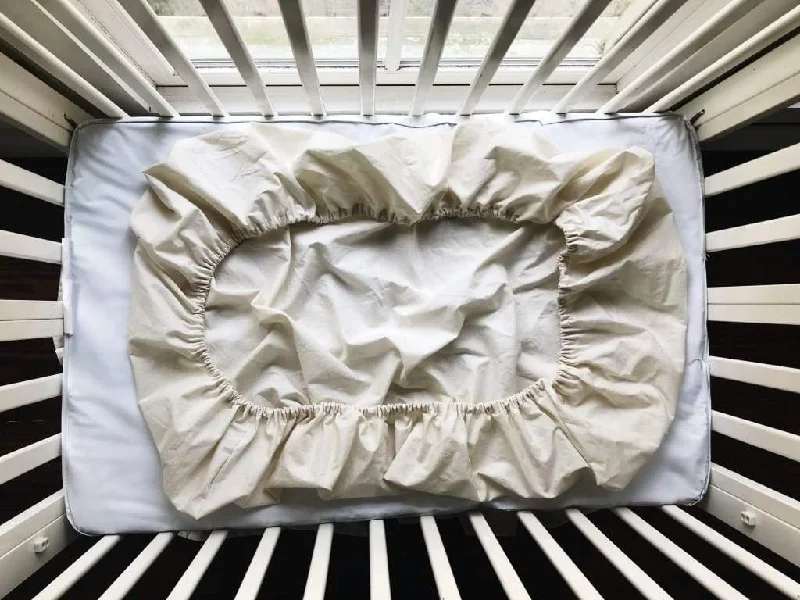 Linen - Cotton Blend Sheets for a Natural and Versatile OptionPorcelain Mini Crib Sheet Linen - Cotton Blend Sheets for a Natural and Versatile OptionPorcelain Mini Crib Sheet