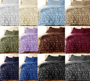 Budget - friendly duvet covers for first - time homebuyers or studentsWaterfall Ruffle Duvet Cover Egyptian Cotton Solid Grey Budget - friendly duvet covers for first - time homebuyers or studentsWaterfall Ruffle Duvet Cover Egyptian Cotton Solid Grey