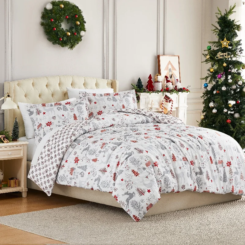 Cotton - filled comforters for a breathable and natural sleep experienceHolly Jolly Lane Reversible Comforter Set Cotton - filled comforters for a breathable and natural sleep experienceHolly Jolly Lane Reversible Comforter Set