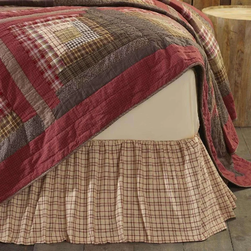 Bed skirts with a football - team - colored patternTacoma Bed Skirts VHC Brands