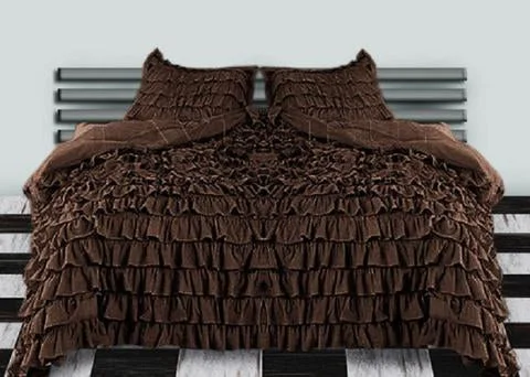 Duvet covers that coordinate with existing bedroom furnitureCalking Chocolate Ruffle Duvet Cover Set Egyptian Cotton 1000TC Duvet covers that coordinate with existing bedroom furnitureCalking Chocolate Ruffle Duvet Cover Set Egyptian Cotton 1000TC