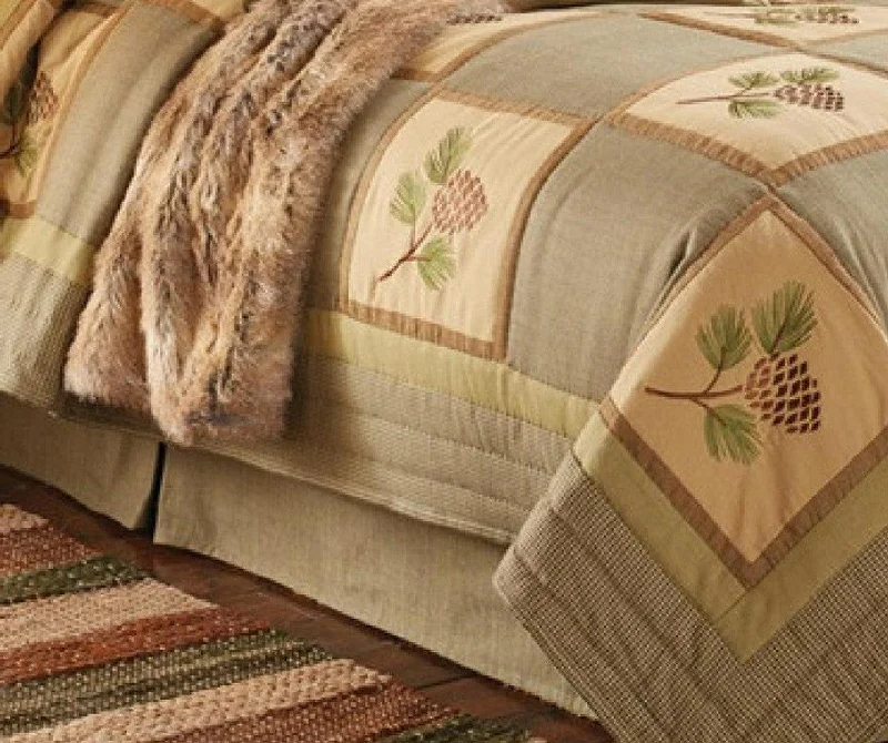 Bed skirts with a shabby - chic stylePineview King Bed Skirt - Park Designs