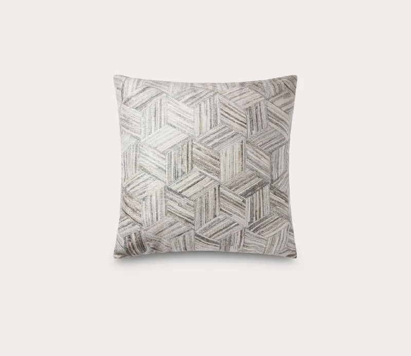 Square Pillows for Modern Home DecorLoloi Lattice Faux Hide Floor Pillow Set of 2
