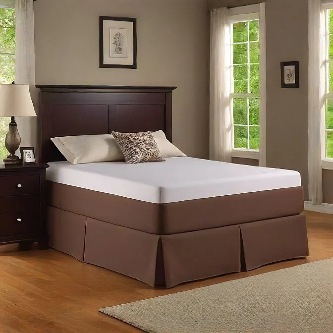 Velvet bed skirts for a luxurious and elegant appearance11 Inches Drop Bed Skirt Solid Chocolate Egyptian Cotton 1000TC