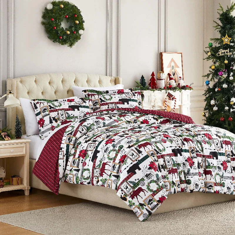 Goose down comforters known for their superior quality and insulationMerry Town Reversible Duvet Cover Set Goose down comforters known for their superior quality and insulationMerry Town Reversible Duvet Cover Set