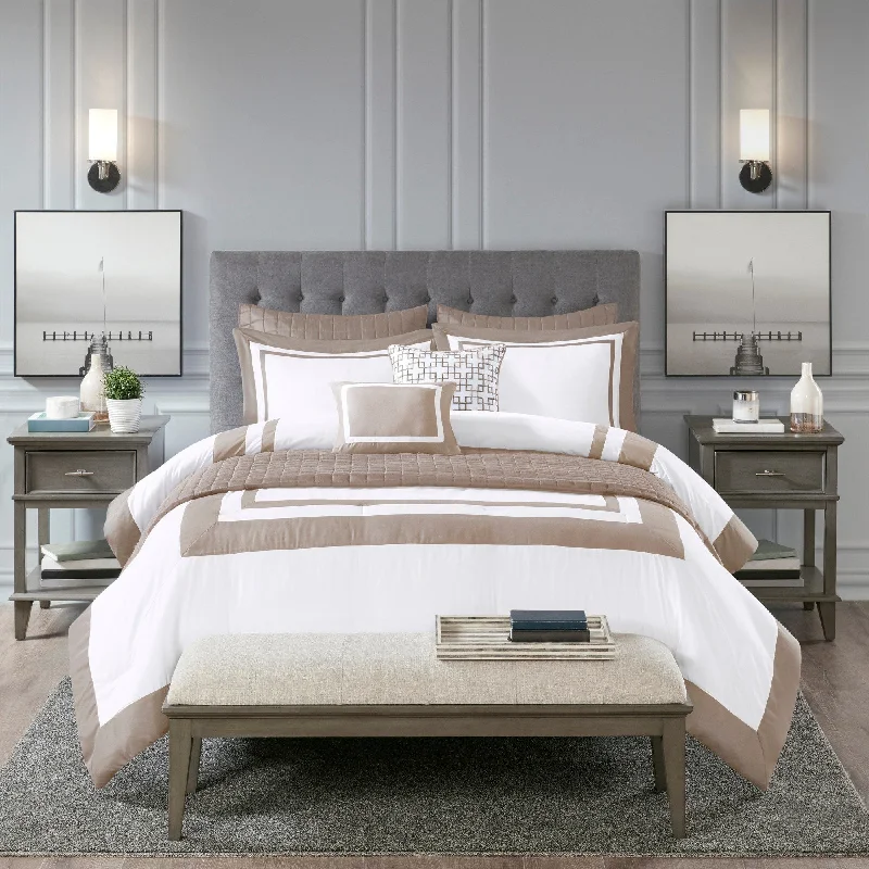 Bamboo - fiber - filled comforters with antibacterial and breathable qualitiesMadison Park Lexington 8 Piece Comforter and Quilt Set Collection Bamboo - fiber - filled comforters with antibacterial and breathable qualitiesMadison Park Lexington 8 Piece Comforter and Quilt Set Collection