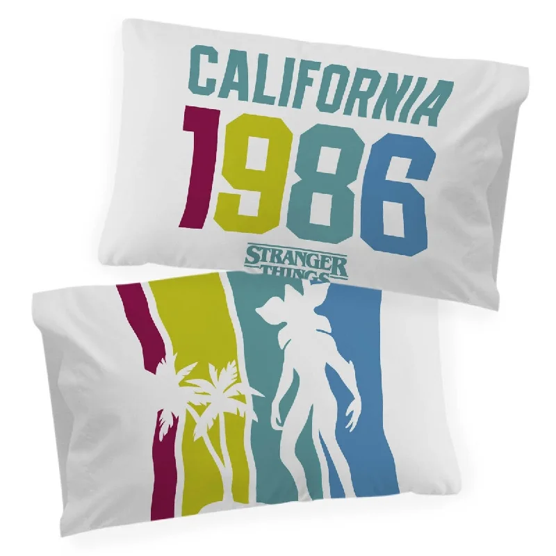 Jersey - Knit Sheets for a Comfortable and Casual BedStranger Things California 1986 1 Pack Pillowcase Jersey - Knit Sheets for a Comfortable and Casual BedStranger Things California 1986 1 Pack Pillowcase