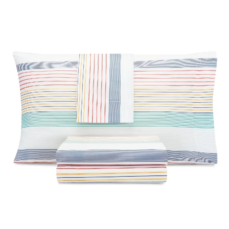 Fitted Sheets with Reinforced Corners for Long - Lasting UseNautica Kids Preppy Stripe Cotton-Rich Sheet Set Fitted Sheets with Reinforced Corners for Long - Lasting UseNautica Kids Preppy Stripe Cotton-Rich Sheet Set